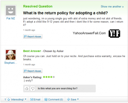 Yahoo Answers Fail Chivalloot Ramsey Ronalds Fun